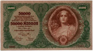Austria 50.000 Kronen, 1922 obverse