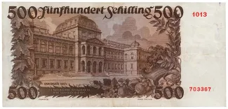 Austria 500 Schilling, 1953 reverse