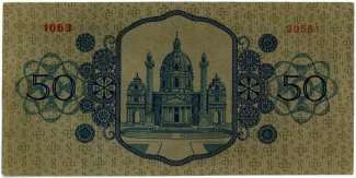 Austria 50 Schilling, 1929 reverse