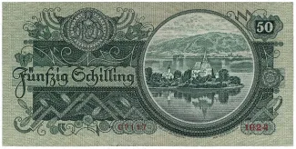 Austria 50 Schilling, 1935 reverse