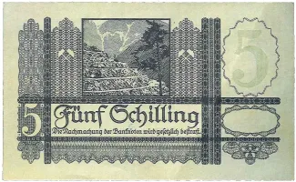Austria 5 Schilling, 1951 reverse