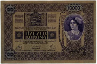 Austrian Empire 10.000 Kronen, 1918 reverse