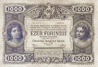 Austrian Empire 1.000 Gulden, 1880 reverse