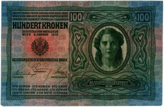 Austrian Empire 100 Kronen, 1912 obverse