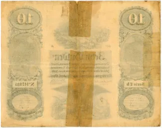 Austrian Empire 10 Gulden, 1854 reverse