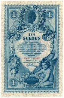 Austrian Empire 1 Gulden, 1888 obverse