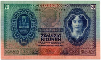 Austrian Empire 20 Kronen, 1907 obverse