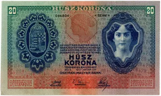 Austrian Empire 20 Kronen, 1907 reverse