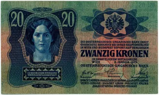 Austrian Empire 20 Kronen, 1913 obverse