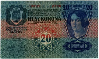 Austrian Empire 20 Kronen, 1913 reverse