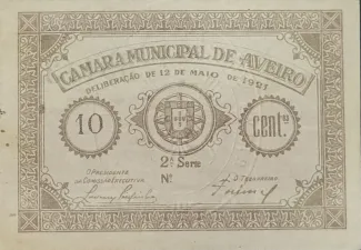 Aveiro, District of 10 Centavos, 1921 image