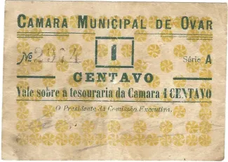 Aveiro, District of 1 Centavo, 1920 image