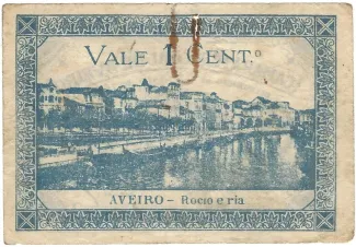 Aveiro, District of 1 Centavo, 1921 reverse