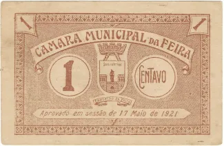 Aveiro, District of 1 Centavo, 1921 image