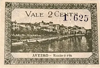 Aveiro, District of 2 Centavos, 1921 reverse