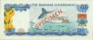 Bahamas 100 Dollars - Elizabeth II, 1965 reverse