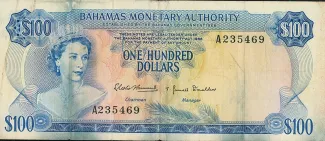 Bahamas 100 Dollars - Elizabeth II, 1968 image