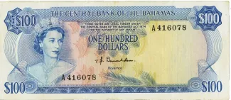 Bahamas 100 Dollars - Elizabeth II, 1974 image