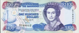 Bahamas 100 Dollars - Elizabeth II, 1992 image