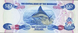 Bahamas 100 Dollars - Elizabeth II, 1992 reverse