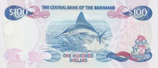 Bahamas 100 Dollars - Elizabeth II, 2000 reverse