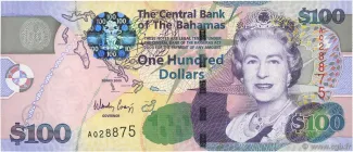 Bahamas 100 Dollars - Elizabeth II, 2009 image