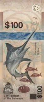Bahamas 100 Dollars, 2021 reverse
