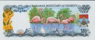 Bahamas 10 Dollars - Elizabeth II, 1968 reverse