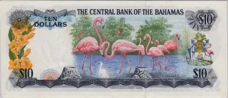 Bahamas 10 Dollars - Elizabeth II, 1974 reverse