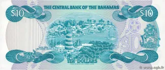Bahamas 10 Dollars - Elizabeth II, 1984 reverse