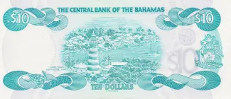 Bahamas 10 Dollars - Elizabeth II, 1992 reverse