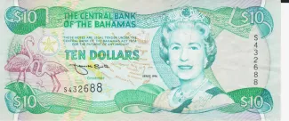 Bahamas 10 Dollars - Elizabeth II, 1996 image