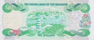 Bahamas 10 Dollars - Elizabeth II, 1996 reverse