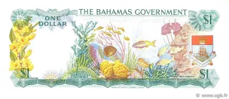 Bahamas 1 Dollar - Elizabeth II, 1965 reverse