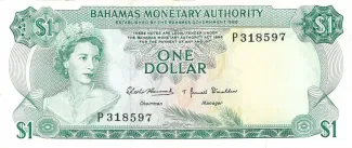 Bahamas 1 Dollar - Elizabeth II, 1968 image