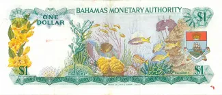 Bahamas 1 Dollar - Elizabeth II, 1968 reverse