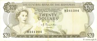 Bahamas 20 Dollars - Elizabeth II, 1974 image