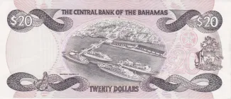 Bahamas 20 Dollars - Elizabeth II, 1984 reverse