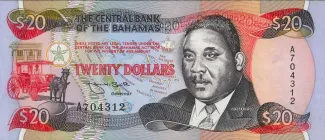 Bahamas 20 Dollars, 1993 image