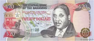 Bahamas 20 Dollars, 1997 image