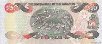 Bahamas 20 Dollars, 2000 reverse