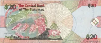 Bahamas 20 Dollars, 2006-2010 reverse