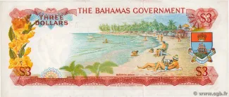 Bahamas 3 Dollars - Elizabeth II, 1965 reverse