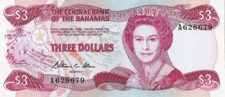 Bahamas 3 Dollars - Elizabeth II, 1984 image