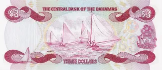 Bahamas 3 Dollars - Elizabeth II, 1984 reverse