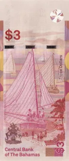 Bahamas 3 Dollars - Elizabeth II, 2019 reverse