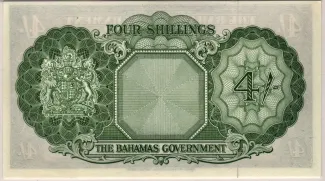 Bahamas 4 Shillings - Elizabeth II, 1953 reverse
