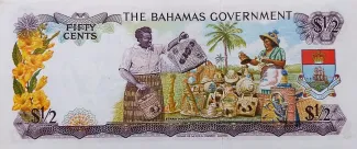 Bahamas 50 Cents - Elizabeth II, 1965 reverse