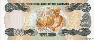 Bahamas 50 Cents - Elizabeth II, 1984 reverse