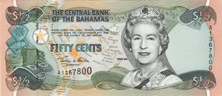 Bahamas 50 Cents - Elizabeth II, 2001 image